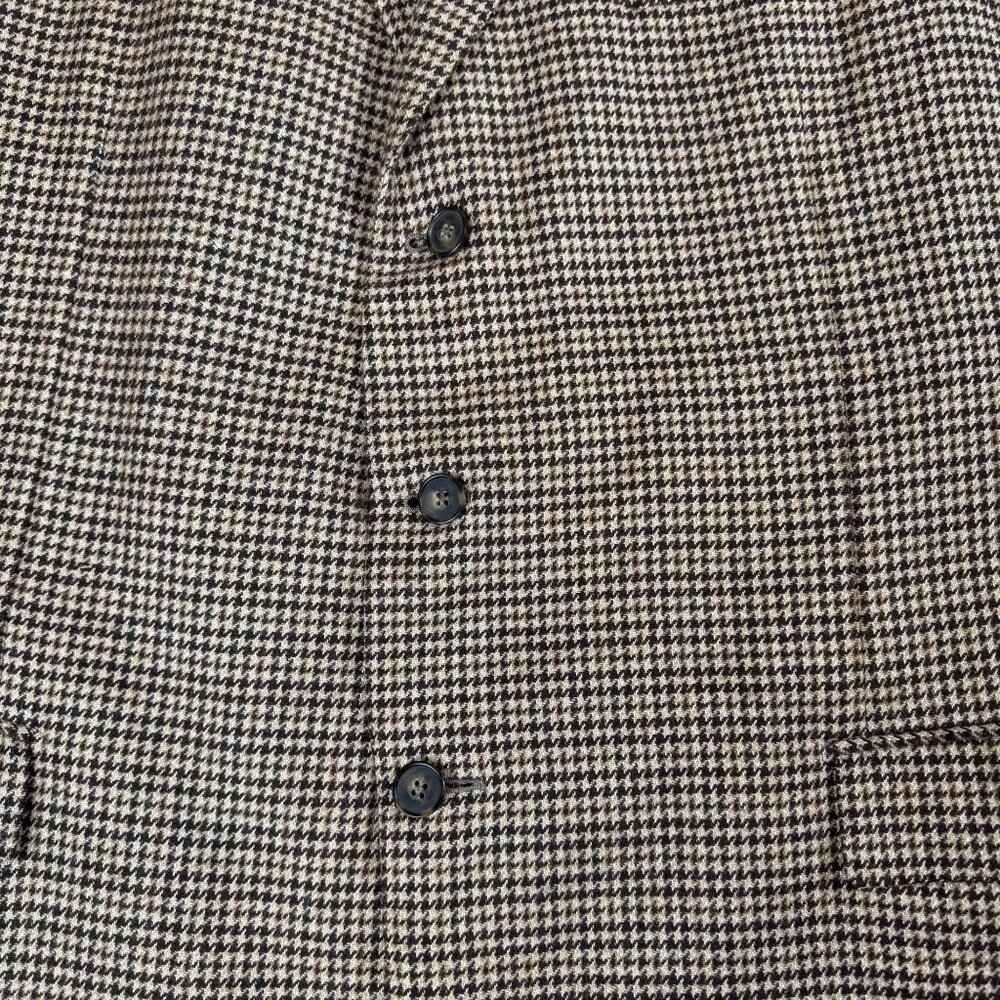 Ermenegildo Zegna Silk Cashmere Houndstooth Blazer 50L Made in Italy - Picture 8 of 11